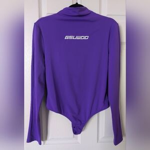 GSUWOO Purple Bodysuit & Rash Guard Swim Bodysuit XXL NWT